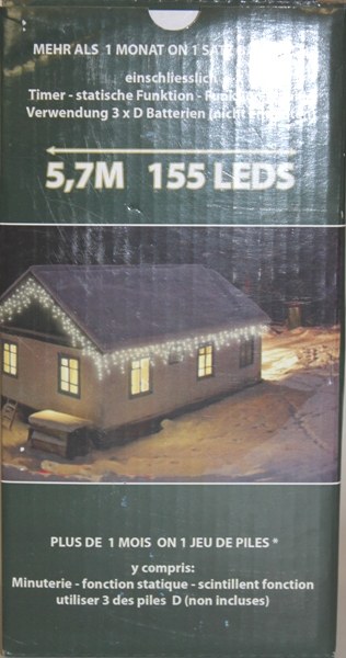 Picture of Christmas lights 156 warm white icicle